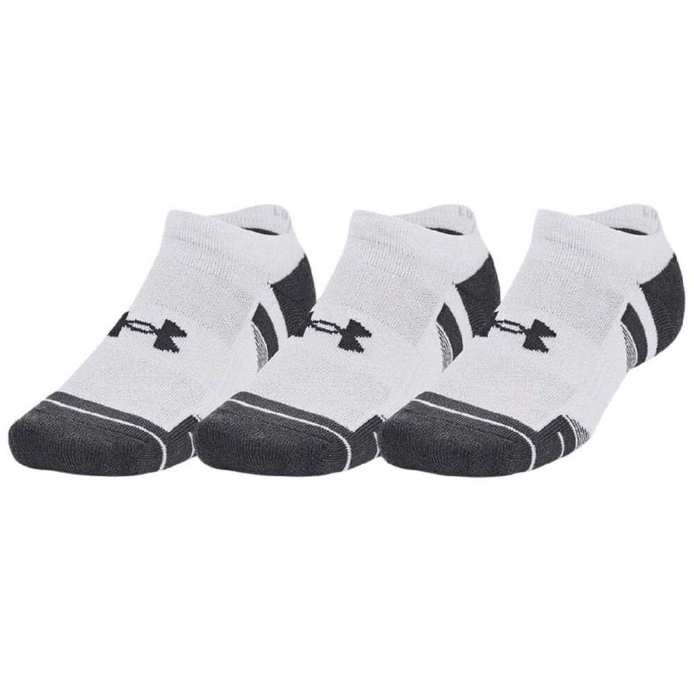 Under Armour Unisex Adult Performance No-Show Socks (Pack of 3) / White